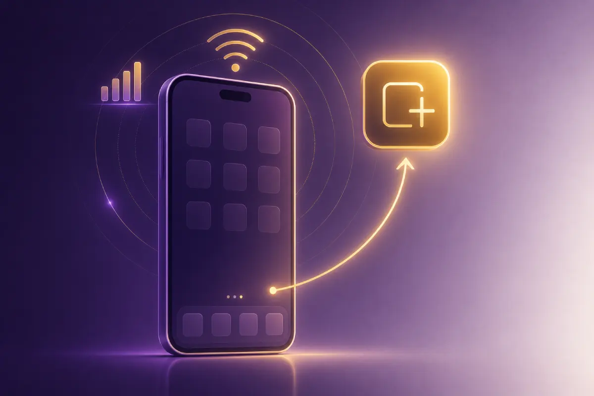 Mobiel casino zonder cruks installatie als Progressive Web App op smartphone